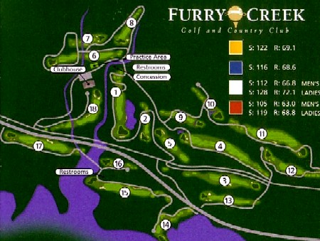 Furry Creek Golf and Country Club Course Layout