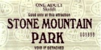 Stone Mountain Park Ticket